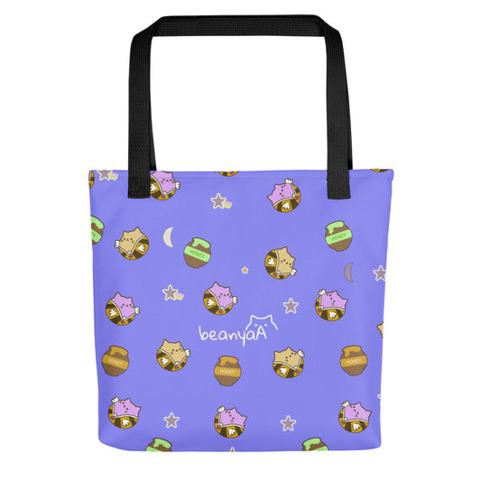 Space bees and honey goo heavy tote bag